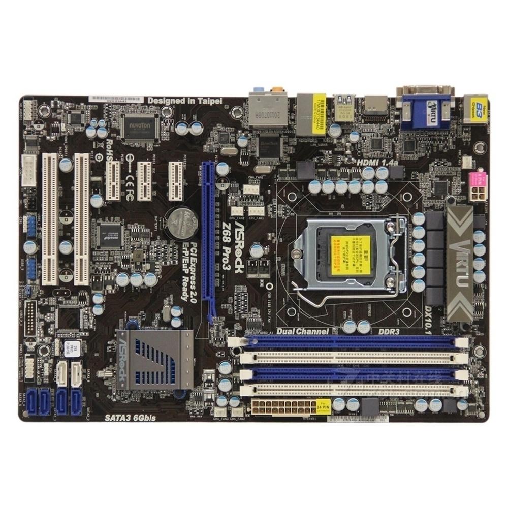 Foto 2 pulgar | Placa Madre Asrock Z68 Pro3 Lga 1155 Intel Z68 Ddr3 Atx - Venta Internacional.