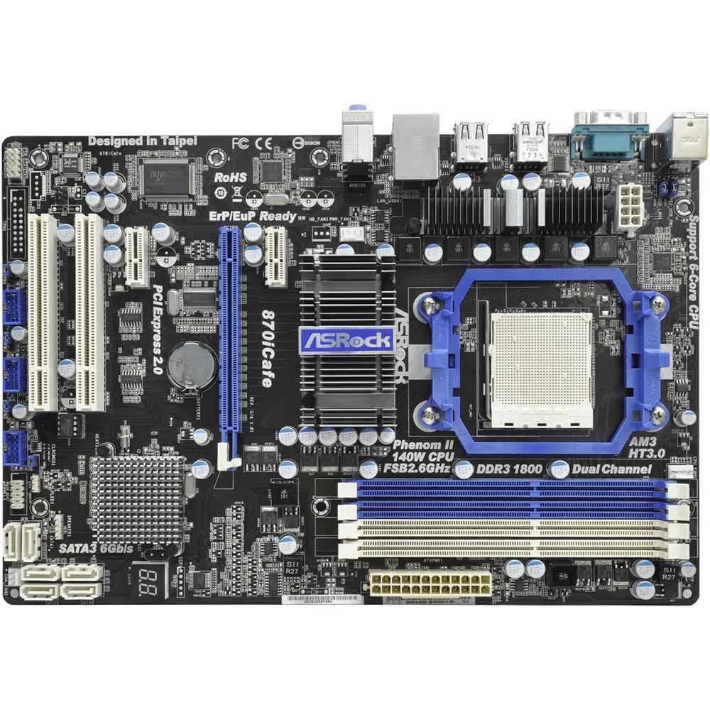 Foto 1 | Placa Madre Asrock 870icafe Socket Am3 Amd 870 Ddr3 Atx - Venta Internacional.