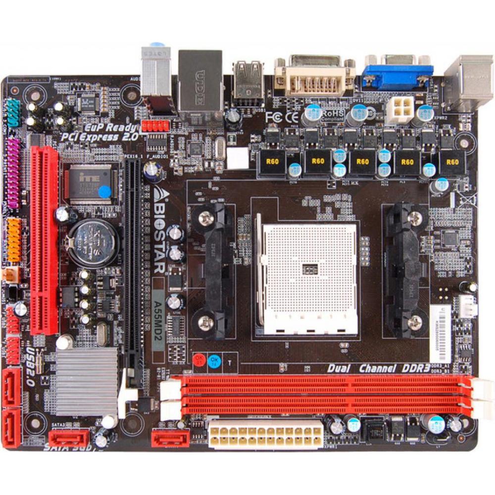 Foto 2 pulgar | Placa Base Biostar A55md2 Socket Fm2 Amd A55 Ddr3 Micro Atx - Venta Internacional.