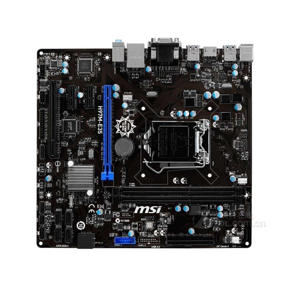 Foto 1 | Placa Madre Msi H97m-e35 Lga 1150 Intel H97 Ddr3 Micro Atx - Venta Internacional.