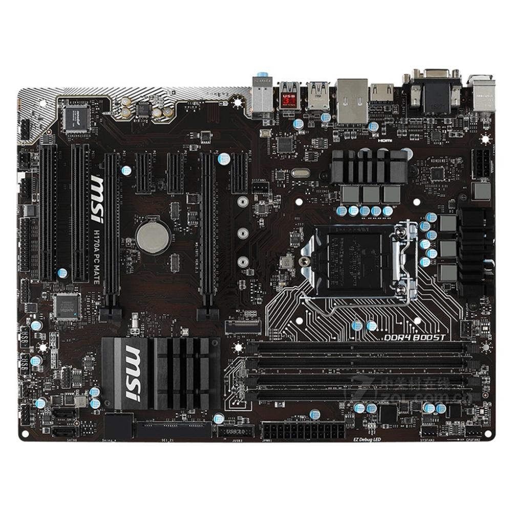 Foto 2 pulgar | Placa Madre Msi H170a Pc Mate Lga 1151 Intel H170 Ddr4 Atx - Venta Internacional.