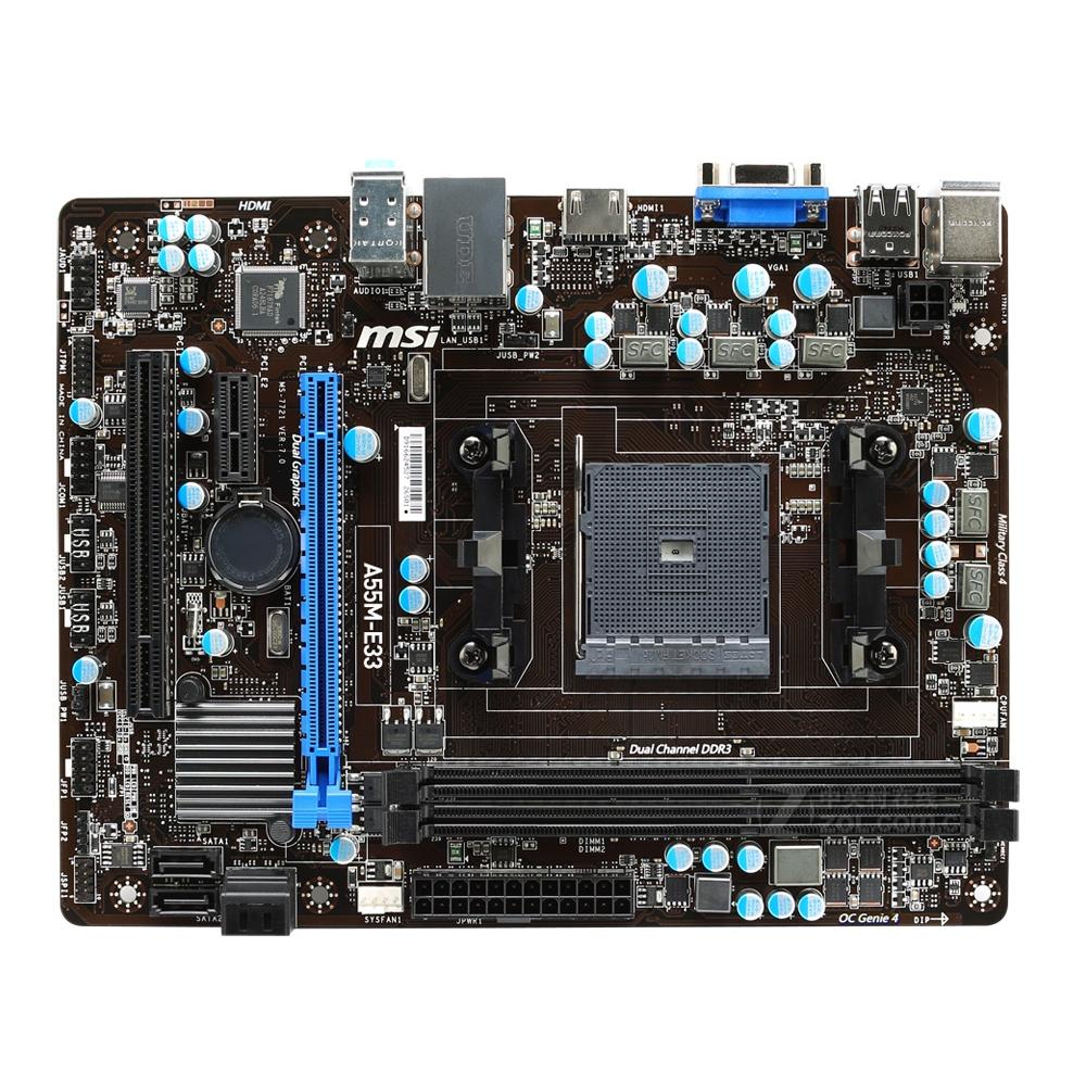 Foto 2 pulgar | Placa Madre Msi A55m-e33 Socket Fm2/fm2+ Amd A55 Ddr3 32 Gb - Venta Internacional.