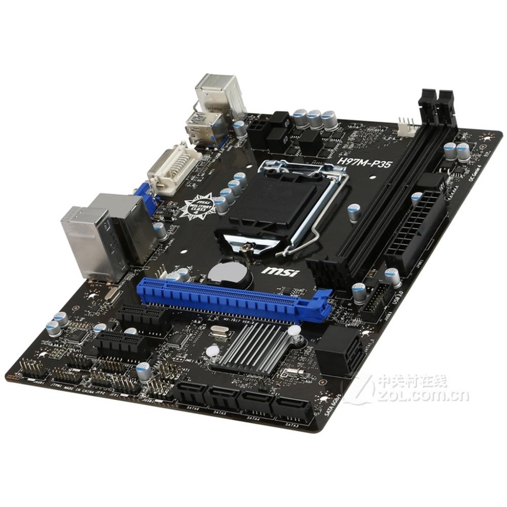 Foto 2 | Placa Madre Msi H97m-p35 Lga 1150 Intel H97 Ddr3 Micro Atx - Venta Internacional.