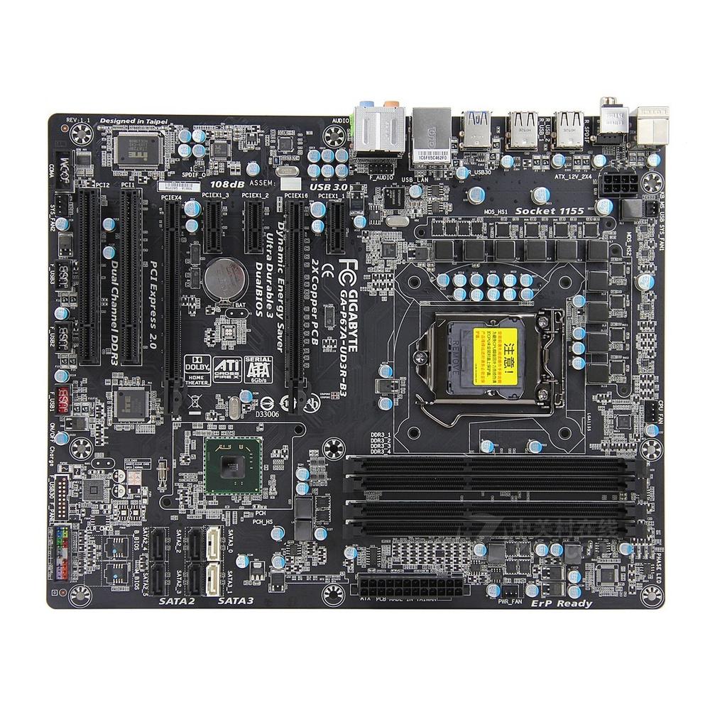 Foto 2 pulgar | Placa Madre Gigabyte Ga-p67a-ud3r-b3 Lga 1155 Intel P67 Ddr3 - Venta Internacional.