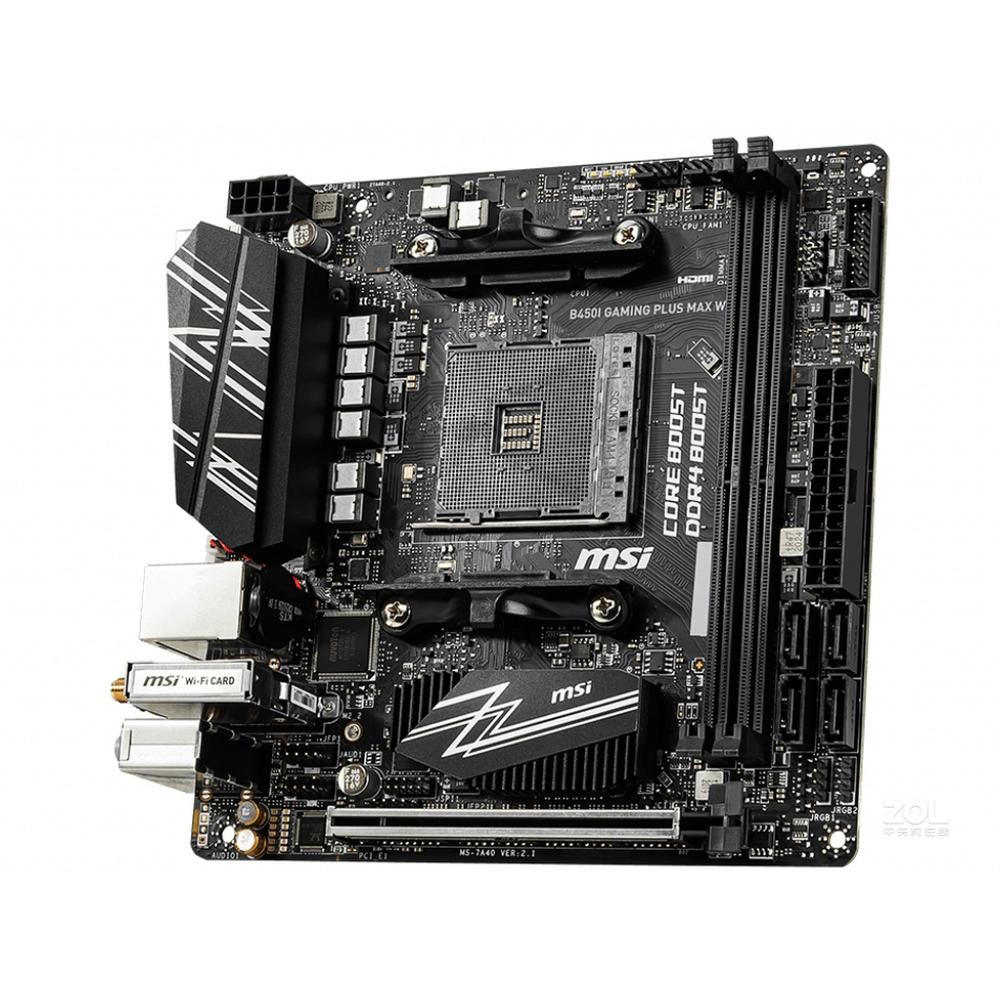 Foto 3 pulgar | Placa Base Msi B450i Gaming Plus Max Wifi Socket Am4 Ddr4 - Venta Internacional.