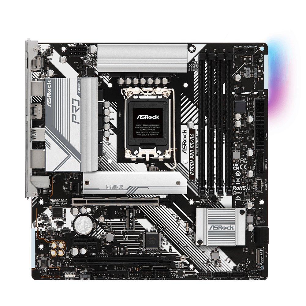 Foto 1 | Placa Madre Asrock B760m Pro Rs/d4 Lga 1700 Intel B760 Ddr4 Micro Atx - Venta Internacional.