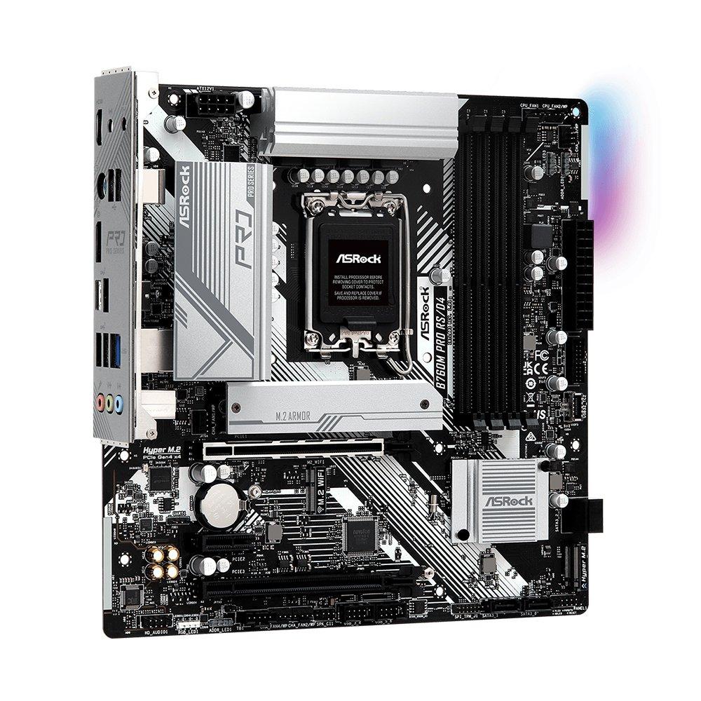Foto 2 | Placa Madre Asrock B760m Pro Rs/d4 Lga 1700 Intel B760 Ddr4 Micro Atx - Venta Internacional.