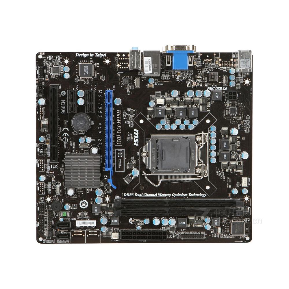 Foto 1 | Placa Madre Msi H61m-p33 (b3) Lga 1155 Intel H61 Ddr3 Micro Atx - Venta Internacional.