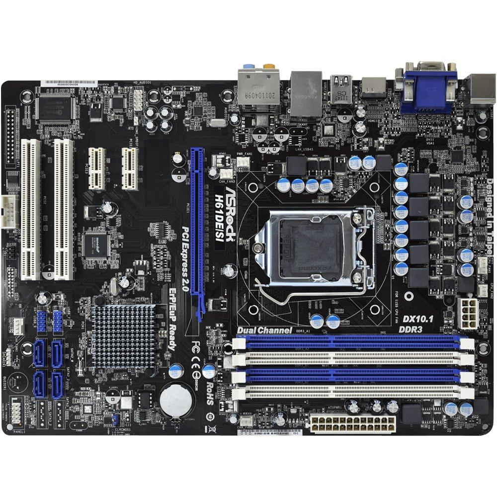 Foto 2 pulgar | Placa Madre Asrock H61de/si Lga 1155 Intel H61 Ddr3 Atx - Venta Internacional.