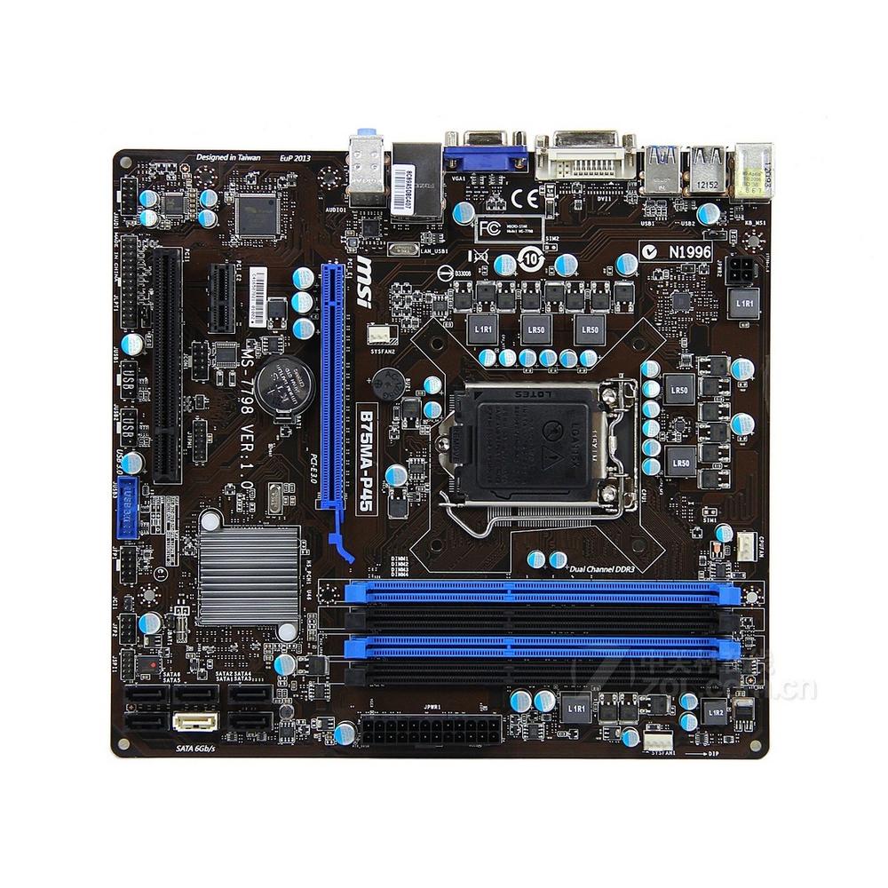 Foto 2 pulgar | Placa Madre Msi B75ma-p45 Lga 1155 Intel B75 Ddr3 Micro Atx - Venta Internacional.