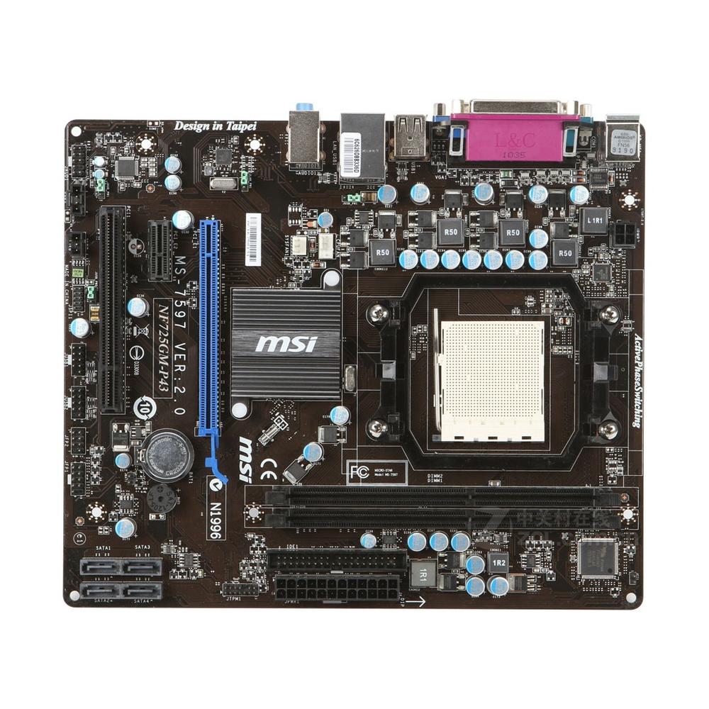Foto 1 | Placa Madre Msi Nf725gm-p43 Con Conector Am3 Nvidia Nforce 7025-630a - Venta Internacional.