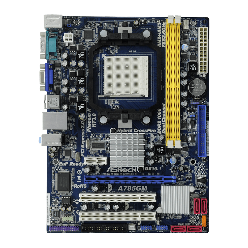 Foto 2 pulgar | Placa Madre Asrock A785gm Socket Am2/am2+/am3 Amd 785g Ddr2 - Venta Internacional.