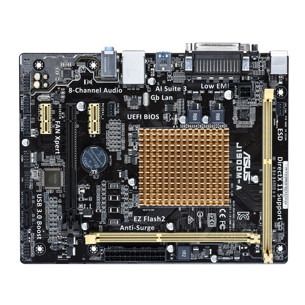Foto 2 pulgar | Placa Base Asus J1900m-a Micro Atx Con Cpu Ddr3 Integrada - Venta Internacional.