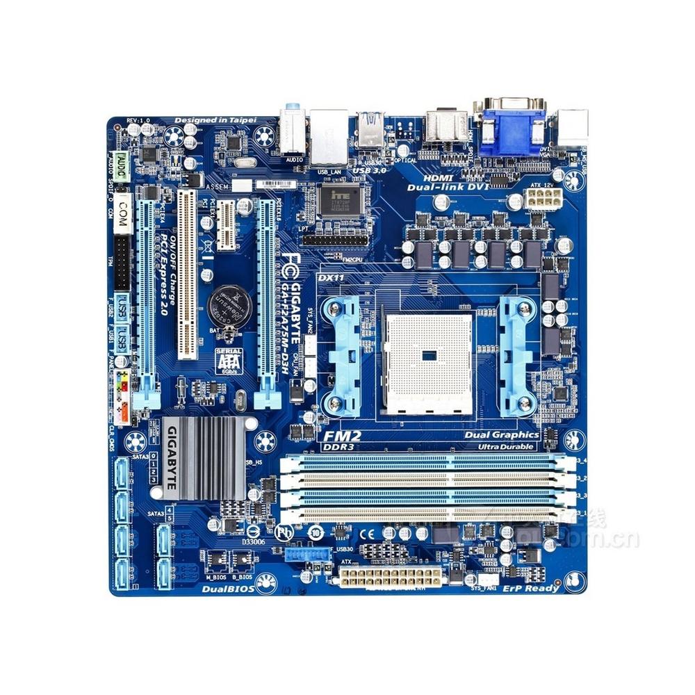 Foto 2 pulgar | Placa Madre Gigabyte Ga-f2a75m-d3h (rev.1.0) Socket Fm2 Amd A75 - Venta Internacional.