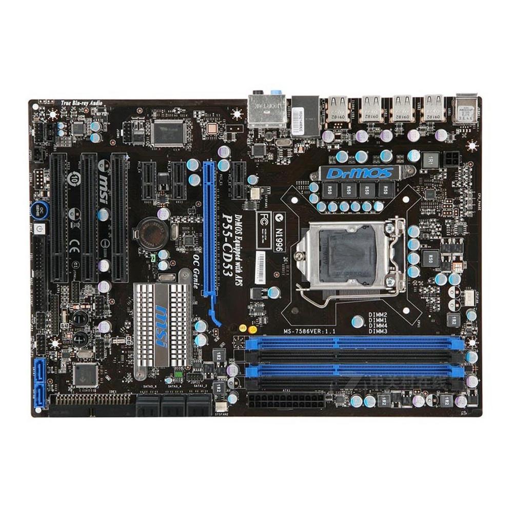 Foto 2 pulgar | Placa Madre Msi P55-cd53 Lga 1156 Intel P55 Ddr3 Atx - Venta Internacional.