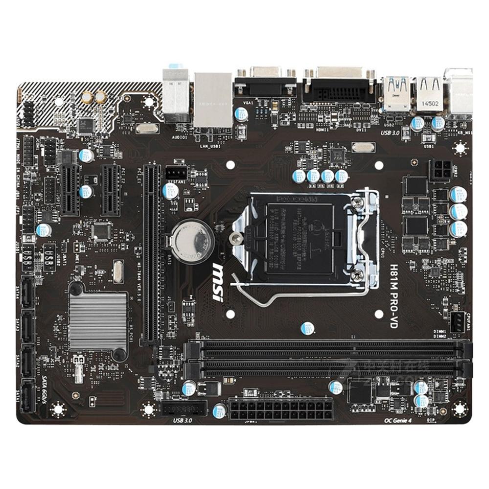 Foto 2 pulgar | Placa Madre Msi H81m Pro-vd Lga 1150 Intel H81 Ddr3 Micro Atx - Venta Internacional.