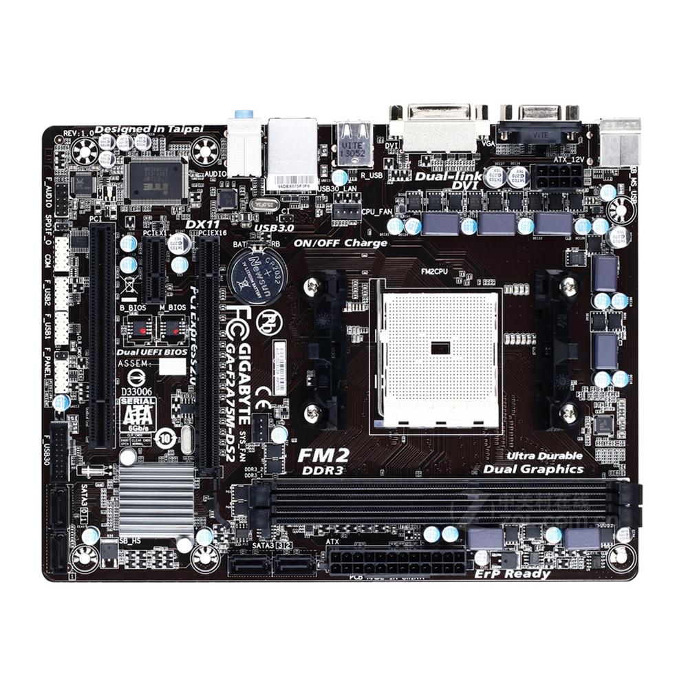 Foto 2 pulgar | Placa Madre Gigabyte Ga-f2a75m-ds2 Socket Fm2 Amd A75 Ddr3 - Venta Internacional.