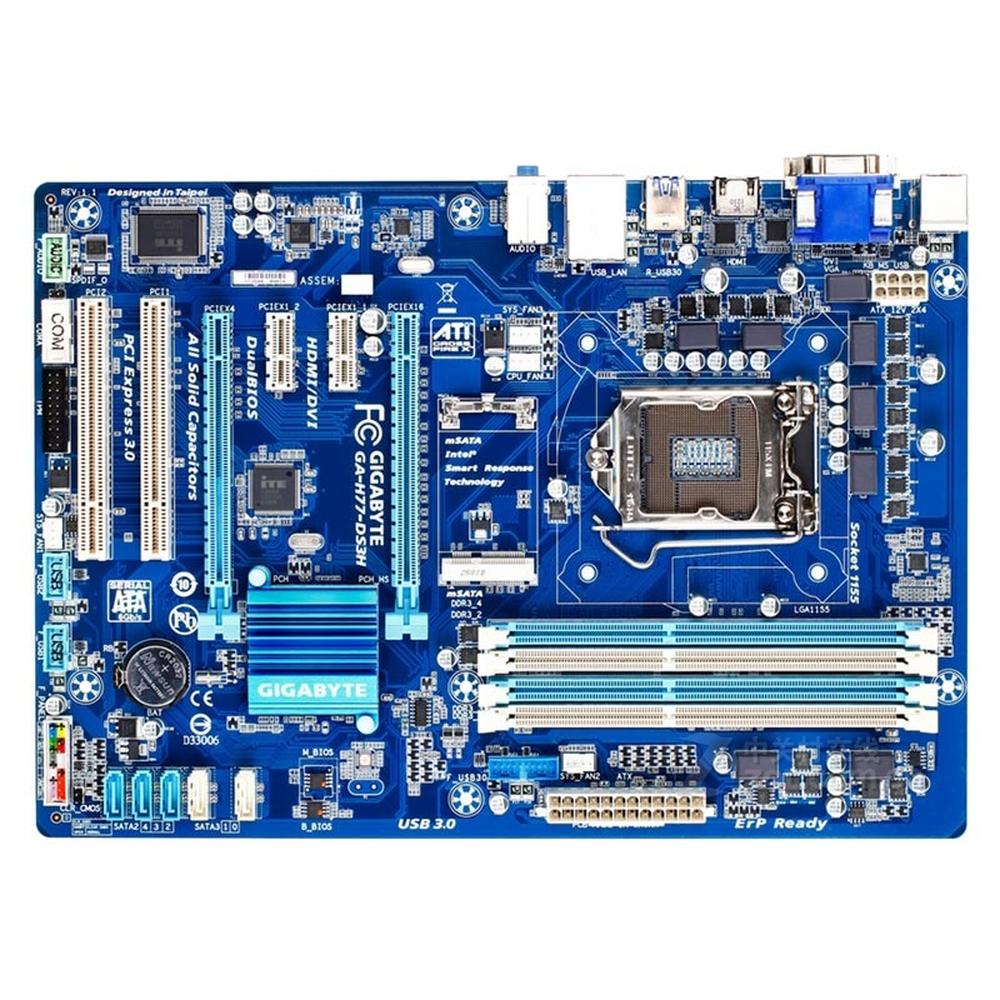 Foto 2 pulgar | Placa Madre Gigabyte Ga-h77-ds3h (rev.1.1) Lga 1155 Ddr3 Atx - Venta Internacional.