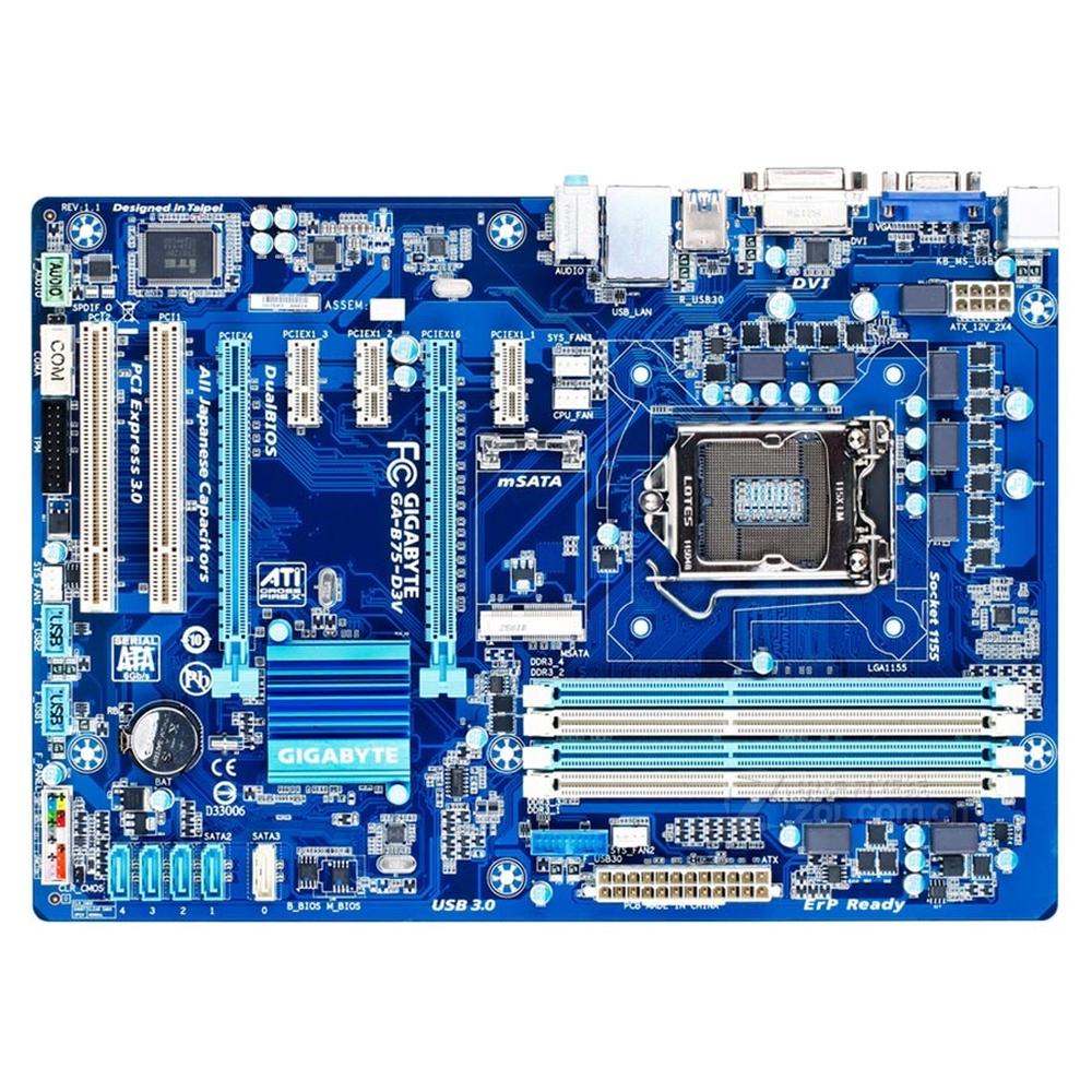 Foto 1 | Placa Madre Gigabyte Ga-b75-d3v Lga 1155 Intel B75 Ddr3 Atx - Venta Internacional.