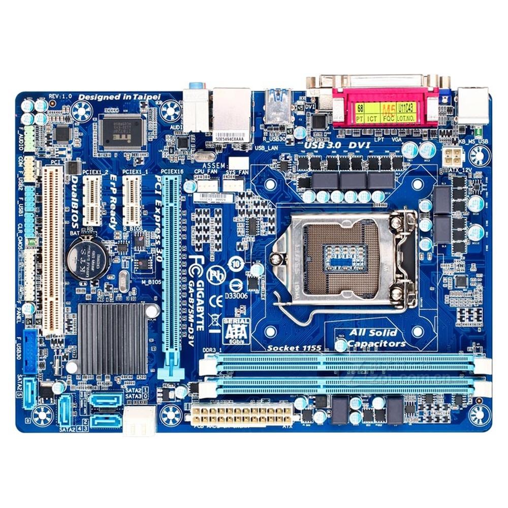 Foto 1 | Placa Madre Gigabyte Ga-b75m-d3v (rev.1.0) Lga 1155 Ddr3 - Venta Internacional.