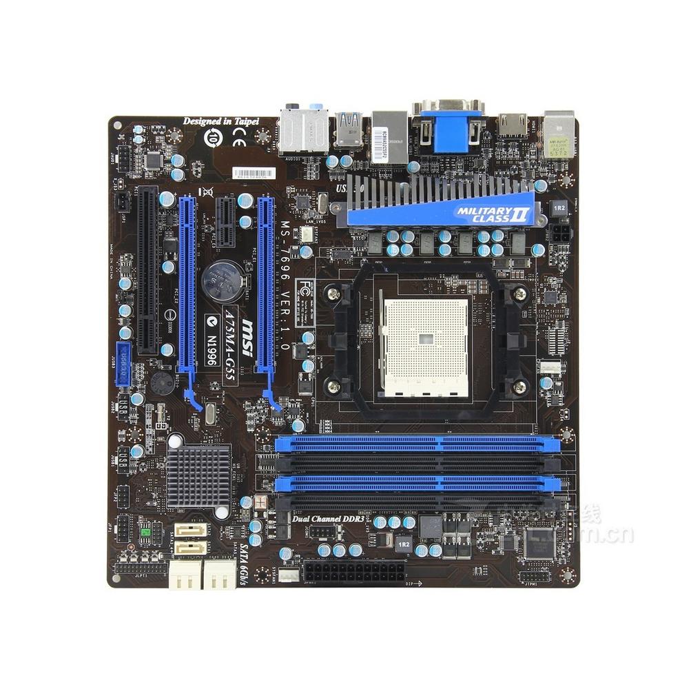 Foto 2 pulgar | Placa Base Msi A75ma-g55 Socket Fm1 Amd A75 Ddr3 Micro Atx - Venta Internacional.