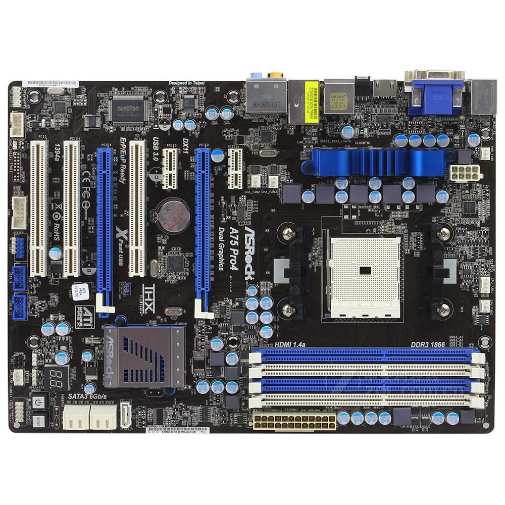 Foto 2 pulgar | Placa Madre Asrock A75 Pro4 Socket Fm1 Amd A75 Ddr3 Atx - Venta Internacional.