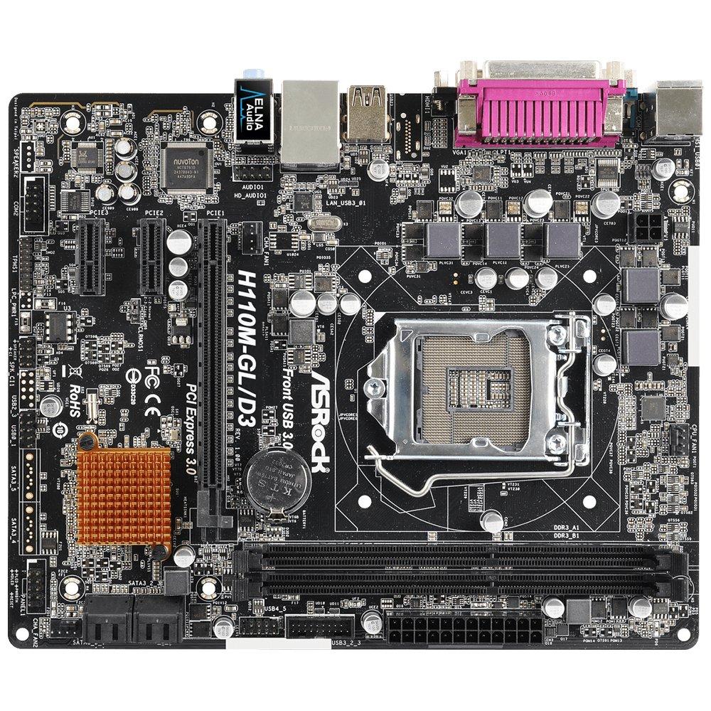 Foto 2 pulgar | Placa Madre Asrock H110m-gl/d3 Lga 1151 Intel H110 Ddr3 - Venta Internacional.