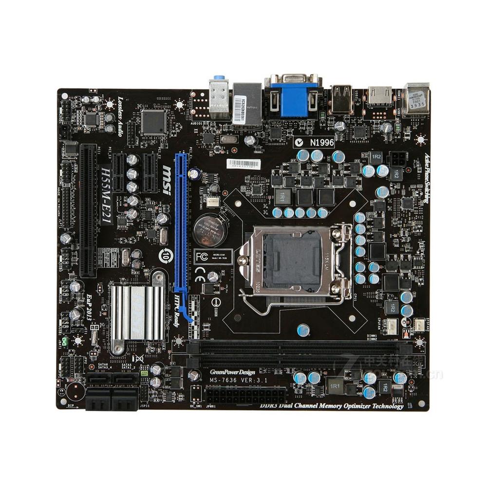 Foto 2 pulgar | Placa Madre Msi H55m-e21 Lga 1156 Intel H55 Ddr3 Micro Atx - Venta Internacional.