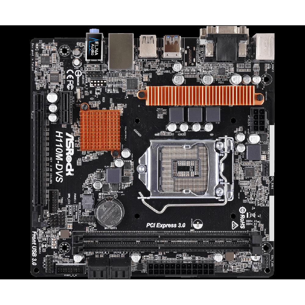 Foto 2 pulgar | Placa Madre Asrock H110m-dvs R3.0 Lga 1151 Intel H110 Ddr4 - Venta Internacional.