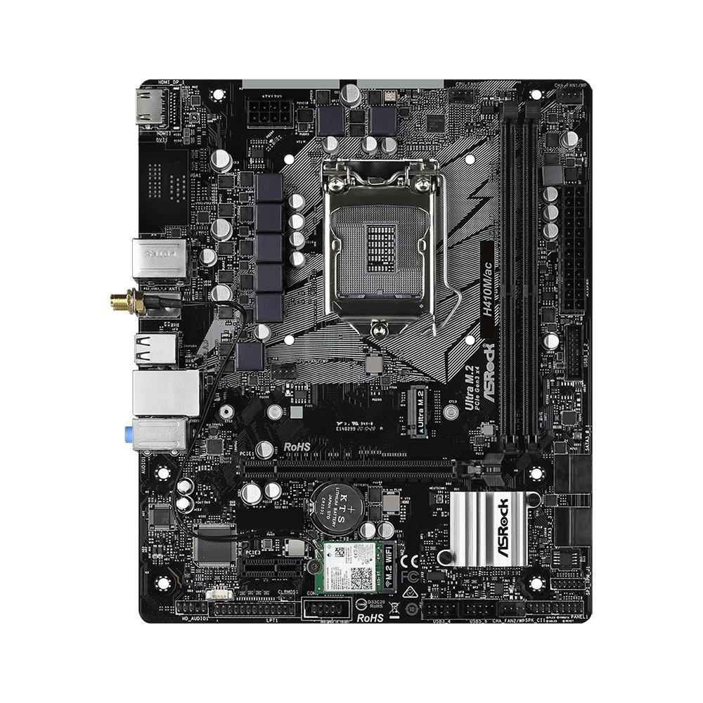 Foto 2 pulgar | Placa Madre Asrock H410m/ac Lga 1200 Intel H410 Ddr4 Micro Atx - Venta Internacional.
