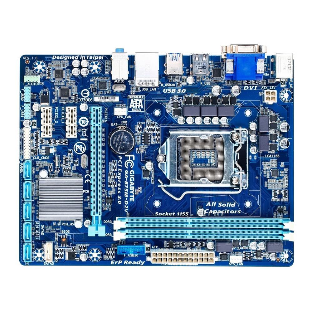 Foto 1 | Placa Madre Gigabyte Ga-b75m-d2v Lga 1155 Intel B75 Ddr3 - Venta Internacional.
