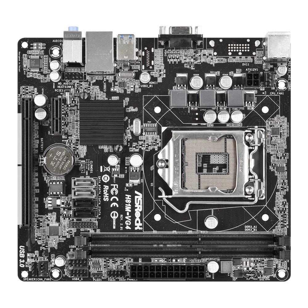 Foto 2 pulgar | Placa Madre Asrock H81m-vg4 R2.0 Lga 1150 Intel H81 Ddr3 - Venta Internacional.