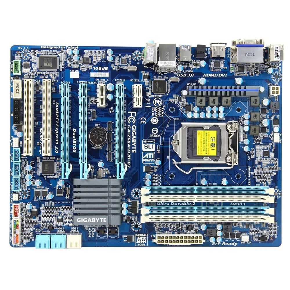 Foto 1 | Placa Madre Gigabyte Ga-z68a-d3h-b3 Lga 1155 Intel Z68 Ddr3 - Venta Internacional.