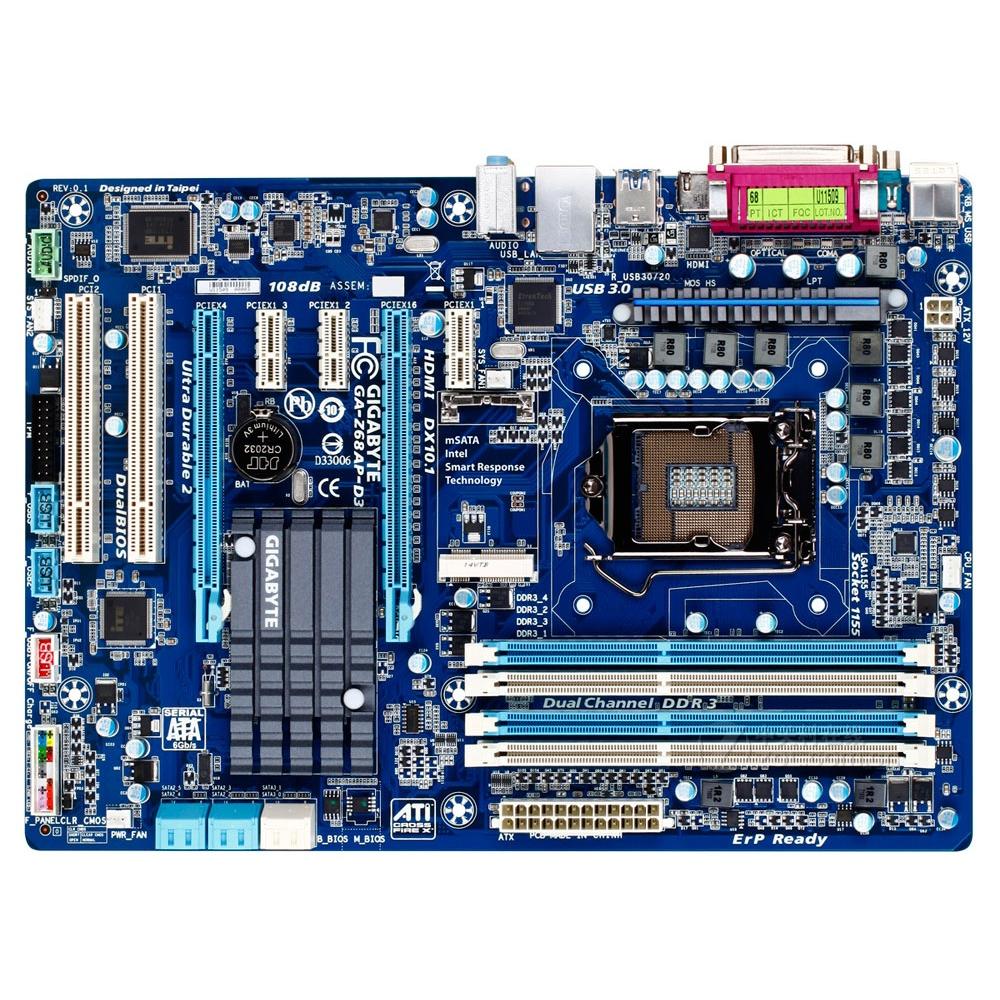 Foto 1 | Placa Madre Gigabyte Ga-z68ap-d3 Lga 1155 Intel Z68 Ddr3 Atx - Venta Internacional.