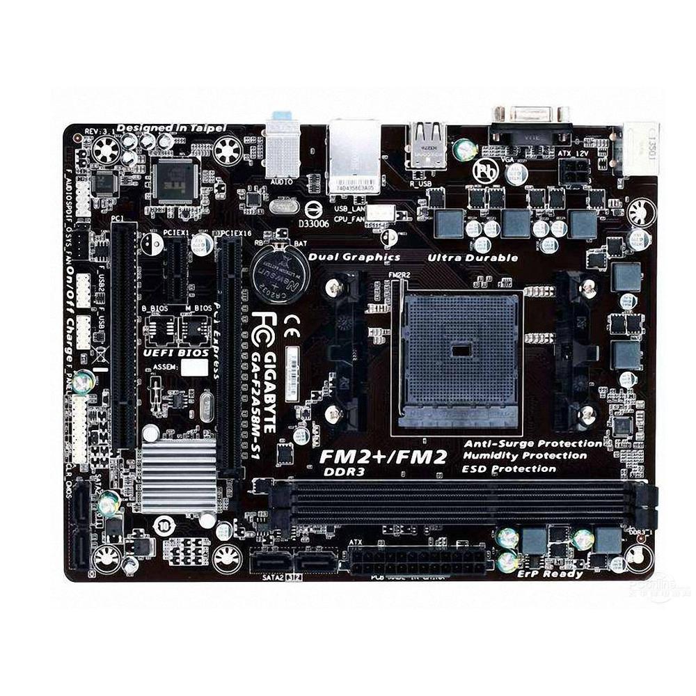 Foto 2 pulgar | Placa Madre Gigabyte Ga-f2a58m-s1 Zócalo Fm2 Amd A58 Ddr3 - Venta Internacional.