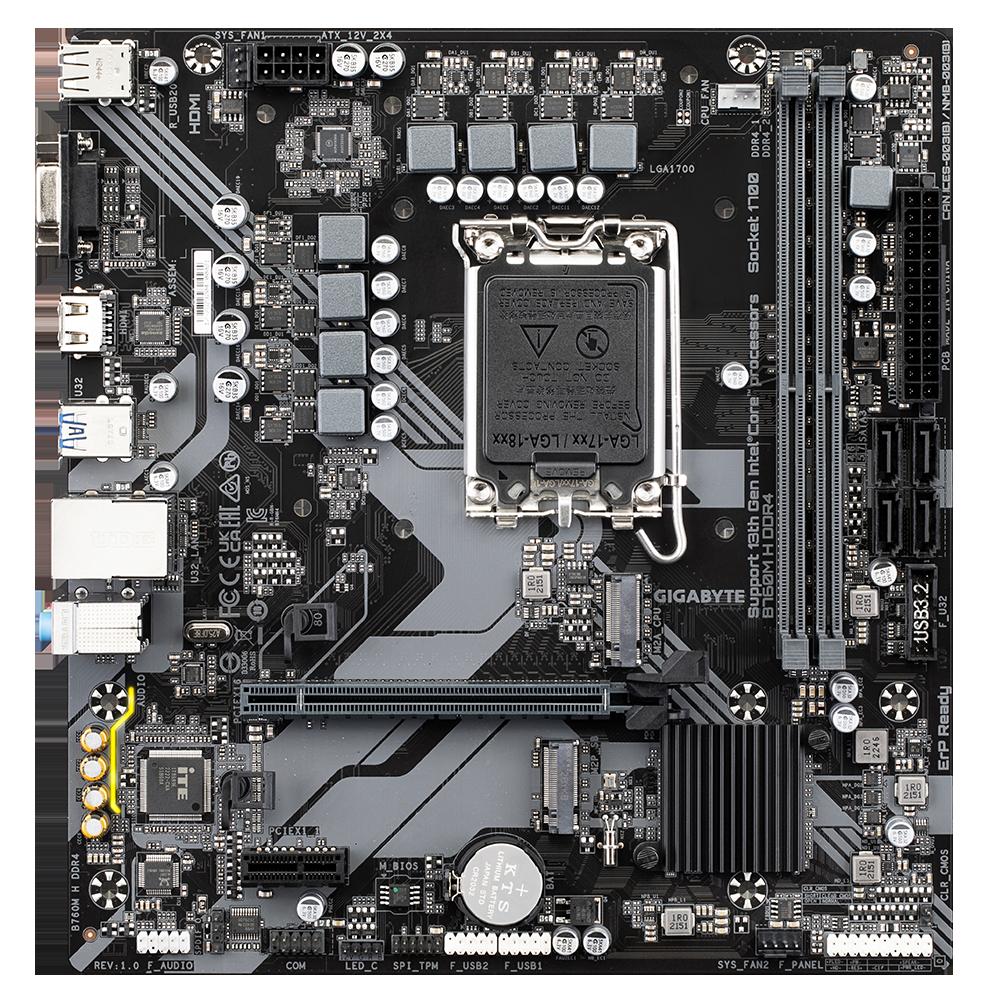Foto 1 | Placa Madre Gigabyte B760m H Ddr4 Lga 1700 Micro Atx Con 64 Gb - Venta Internacional.