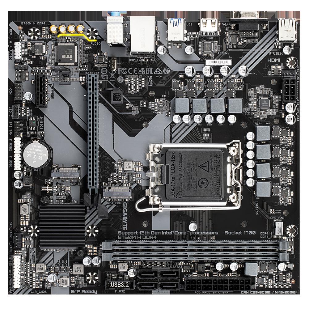 Foto 2 | Placa Madre Gigabyte B760m H Ddr4 Lga 1700 Micro Atx Con 64 Gb - Venta Internacional.