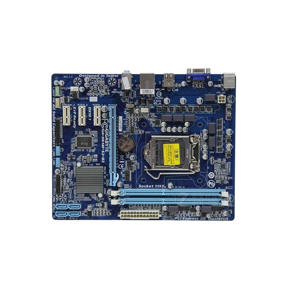 Foto 2 pulgar | Placa Madre Gigabyte Ga-h61m-s2-b3 Lga 1155 Intel H61 Ddr3 - Venta Internacional.