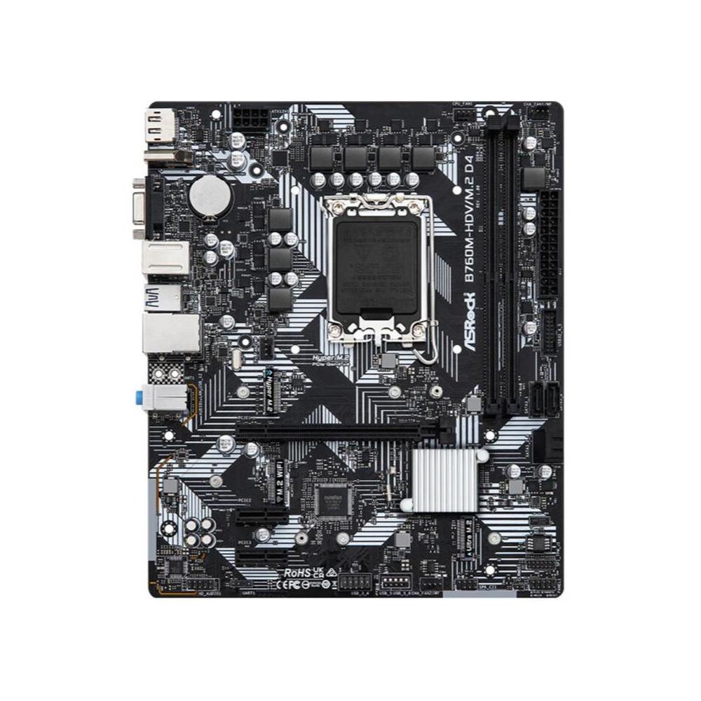 Foto 2 pulgar | Placa Madre Asrock B760m-hdv/m.2 D4 Lga 1700 Ddr4 Micro Atx - Venta Internacional.