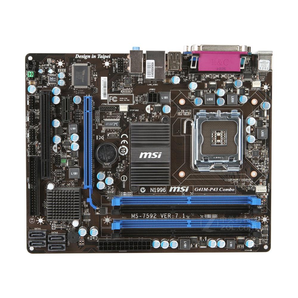 Foto 2 pulgar | Placa Madre Msi G41m-p43 Combo Lga 775 Intel G41 Ddr3 Micro Atx - Venta Internacional.