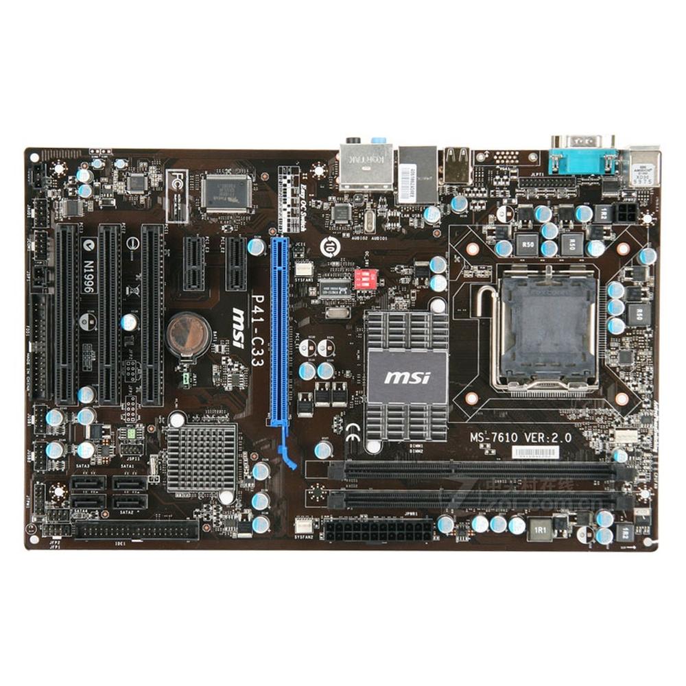 Foto 2 pulgar | Placa Madre Msi P41-c33 Lga 775 Intel P41 Ddr3 Atx Usada - Venta Internacional.