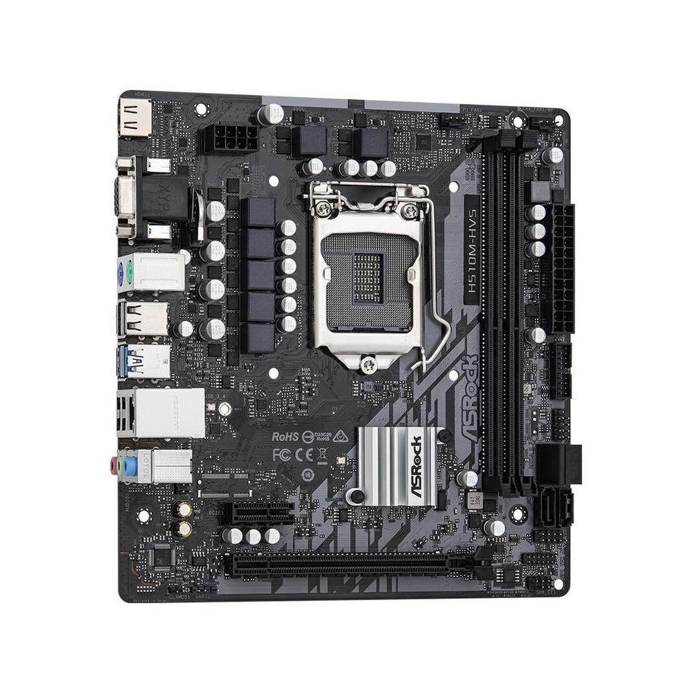 Foto 2 pulgar | Placa Madre Asrock H510m-hvs Lga 1200 Intel H510 Ddr4 De 64 Gb - Venta Internacional.