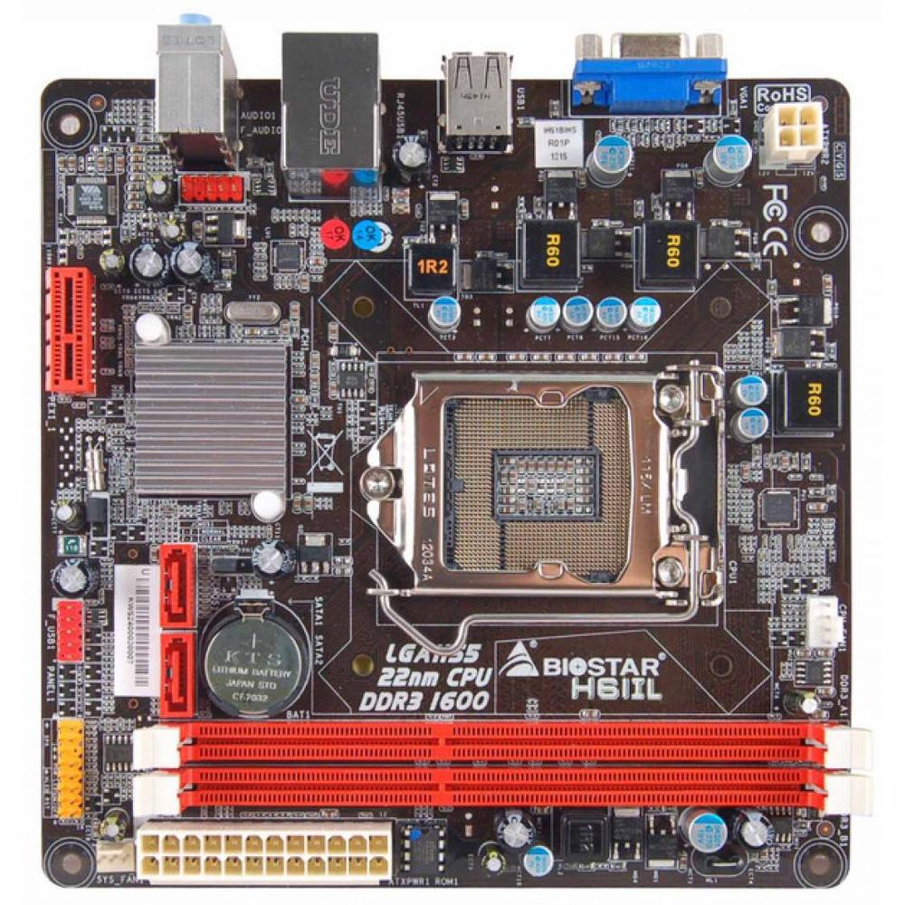 Foto 2 pulgar | Placa Madre Biostar H61il Lga 1155 Intel H61 Ddr3 Mini-itx - Venta Internacional.