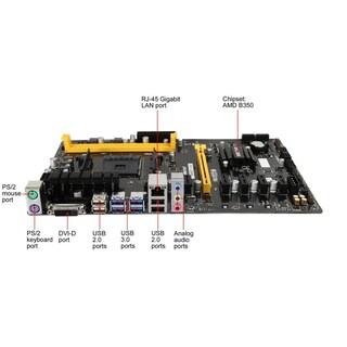 Foto 3 | Placa Madre Biostar Tb350-btc Am4 Amd B350 Ddr4 Atx Usada - Venta Internacional.