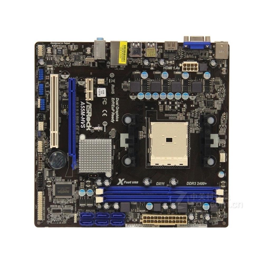 Foto 2 pulgar | Placa Base Asrock A55m-hvs Socket Fm1 Amd A55 Ddr3 Micro Atx - Venta Internacional.