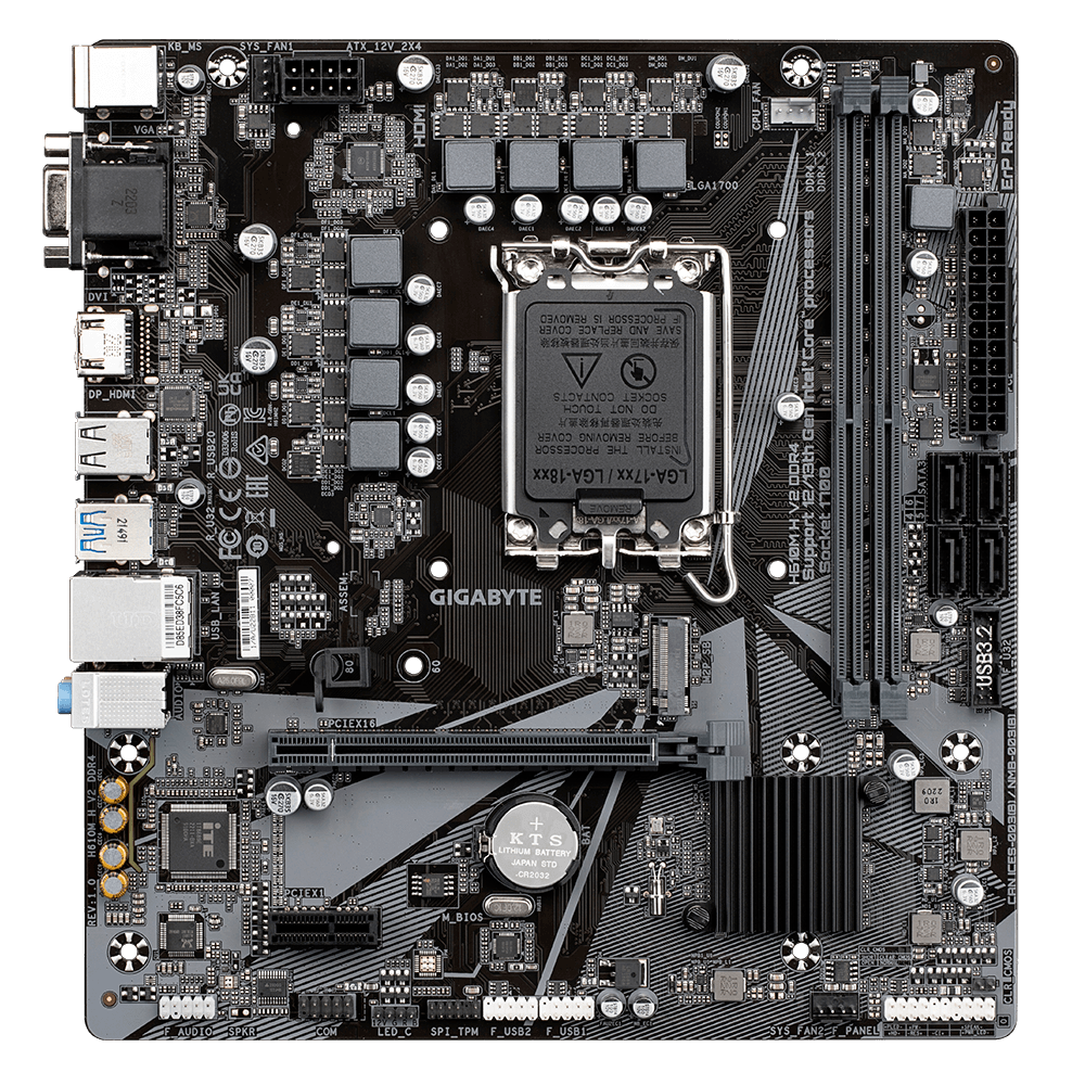 Foto 3 pulgar | Mb Gigabyte H610m H V2 Intel 1700 Ddr4 64gb Rev 1.0 Hdmi H610m H V2