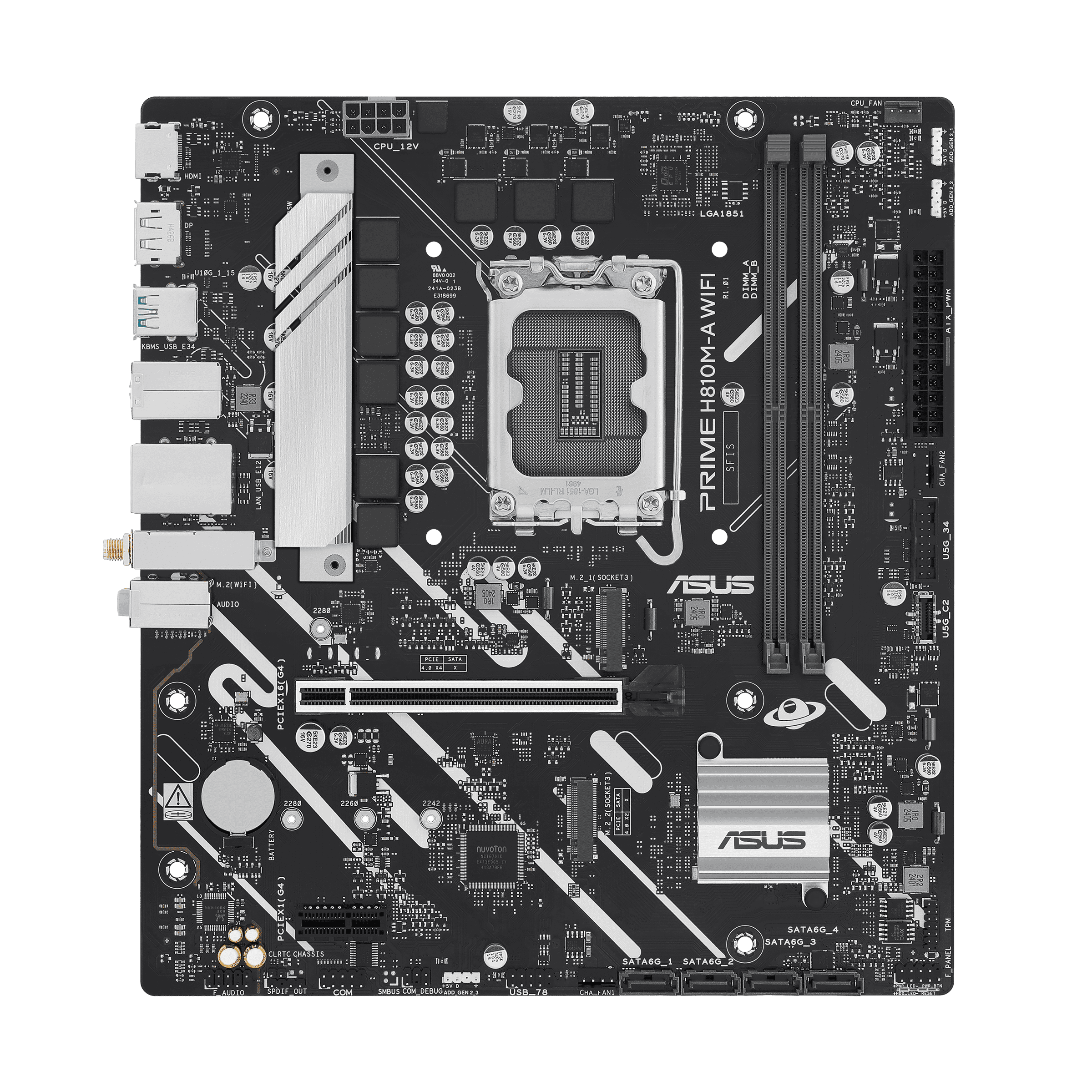 Foto 2 pulgar | Mb Asus Prime H810m-a Wifi 1851 Ddr5 Micro Atx Hdmi Dp 90mb1kj0-m0eay0