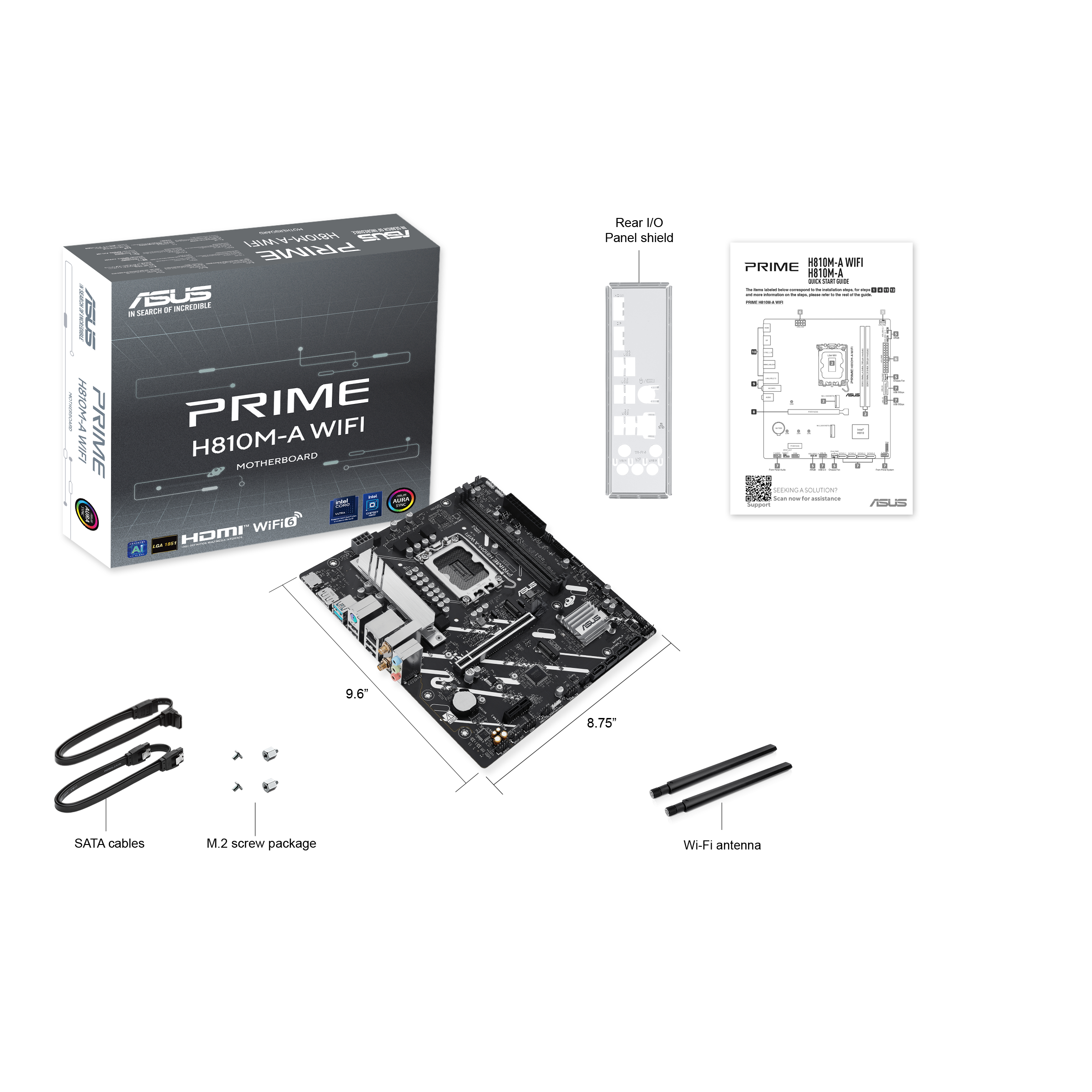 Foto 8 pulgar | Mb Asus Prime H810m-a Wifi 1851 Ddr5 Micro Atx Hdmi Dp 90mb1kj0-m0eay0