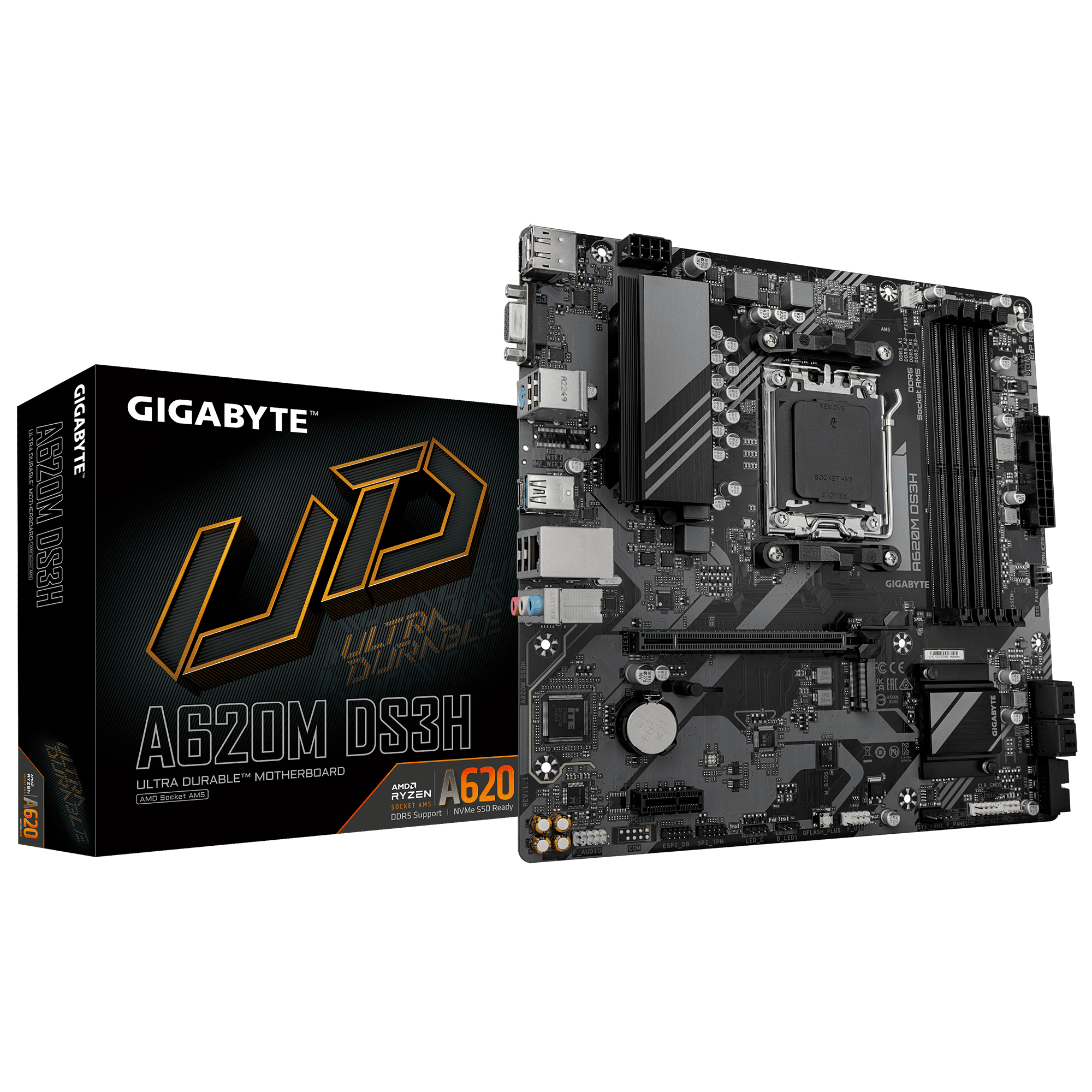 Foto 2 pulgar | Mb Gigabyte A620m Ds3h Am5 Ddr5 256gb Rev 1-1 Hdmi A620m Ds3h