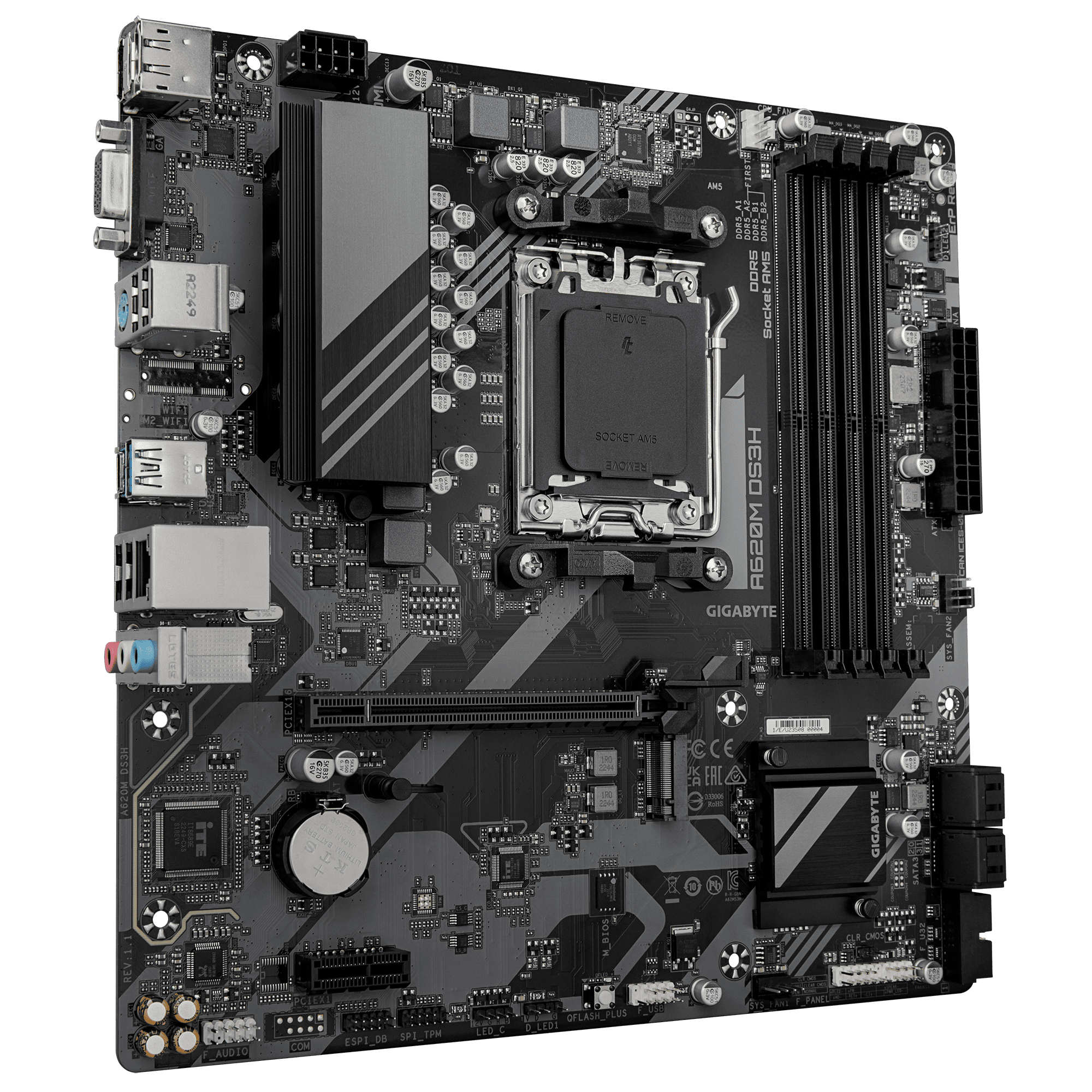 Foto 4 pulgar | Mb Gigabyte A620m Ds3h Am5 Ddr5 256gb Rev 1-1 Hdmi A620m Ds3h